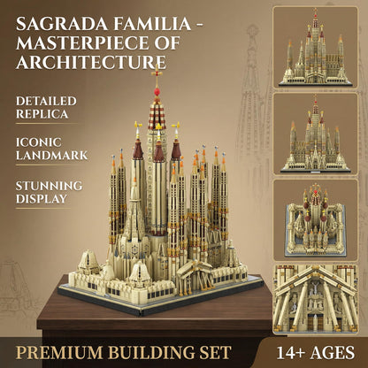 BBTiloBrix Sagrada Família Church Architectural Building Block Set, 10328 Pieces Collectible Cathedral Model, Spain Landmark Construction Kit for Adults,Home Decor Gift for Architecture Enthusiasts
