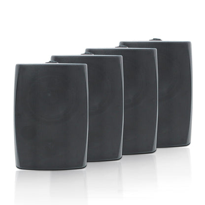 STUDIOFINIX 6.5 Inch Outdoor Speakers Wall-Mounted 800W - Waterproof and High-Performance Audio Solution for Indoor/Outdoor,Home,Patio,Garden,Backyard(4 Passive Speakers Bundle/Black)