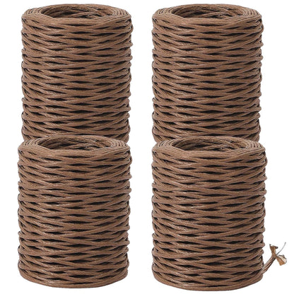 ZOENHOU 4 Rolls 14 Gauge 656Ft Floral Bind Wire, Waterproof Rustic Vine Metal Wire, Binding Paper Twine for Wedding Flower Bouquets, Artificial Flower Making, DIY Projects