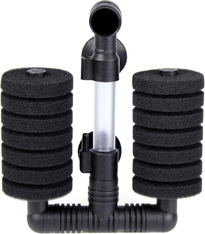 AQUANEAT 4 Pack Double Bio Sponge Filter, for Fry, Betta, Shrimp, Nano, Aquarium Fish Tank