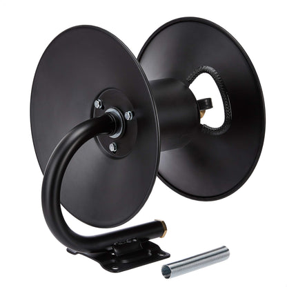 Amazon Basics Retractable Air Hose Reel - Fits 3/8-Inch × 50-Feet Air Compressor Hoses, Hoses Excluded, Not for Water/Pressure Washers, 300PSI, Black
