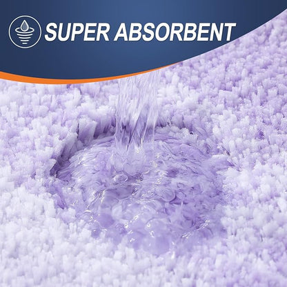 OLANLY Bathroom Runner Rugs Mat 47x20, Extra Soft Absorbent Microfiber Bath Rug, Rubber Backing, Quick Dry, Washable Long Bath Mats for Bathroom, Tub and Shower, Home Decor Accessories, Light Purple