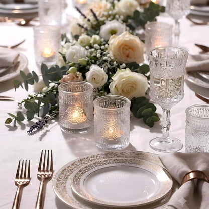 30 Pcs Clear Glass Votive Candle Holders, Wedding Tealight Holders
