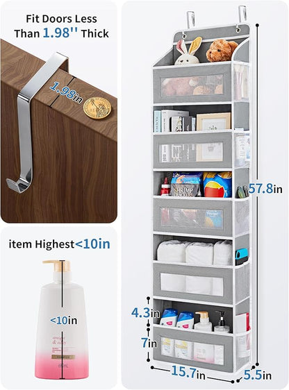 JARLINK 2 Pack Over the Door Organizer Storage, 5 Shelf Hanging Door Organizer