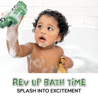 SplashEZ Mold Free Car Bath Toys for Kids | Toddler Bath Toys with No Hole for Water | Vehicles Set Ideal Size for Little Hands | Safe, Durable for Endless Tub Fun | Great for Boys & Girls Ages 0+