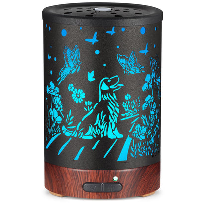 Essential Oils Diffuser,Aromatherapy Diffuser,Birthday for Women Mom Grandma,Metal Cool Mist Humidifier with 7 Colors Lights Waterless Auto Off Air Diffusers (Dragonfly)