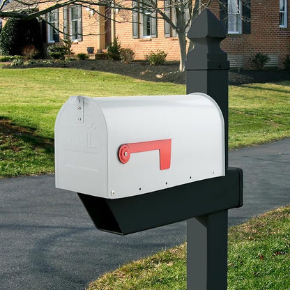Metal Mailboxes for Outside Post Mount, RAINHOL Residential Mailbox, Galvanized Steel Heavy Duty Outdoor Mail Box, Standard Compacity, 20 x 8.7 x 6.7 inches, Gray