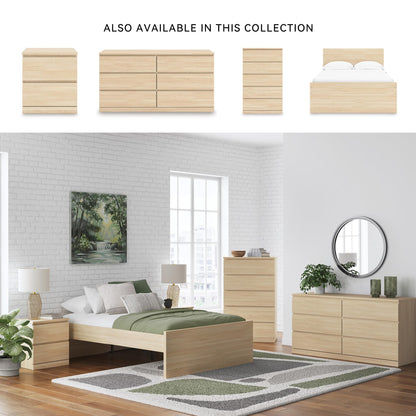 Signature Design by Ashley Onita Contemporary 5-Drawer Chest with Ash Finish, Light Brown