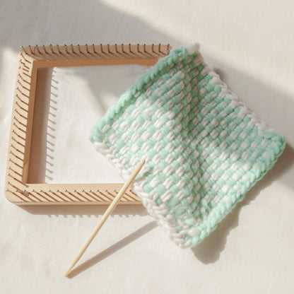 FOSA Pin Looms, Weaving for Adults, Wooden Knitting Hand Craft Wooden Knitting Board, Pin Weaving Kits for DIY Weaving Beginners, 10 * 10cm