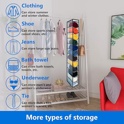 Closet Organization, 12 Section, Hanging Closet Organizer, Space Saving