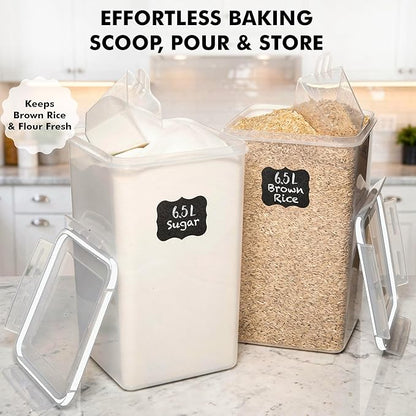 WHITE FEATHER SUPPLIES 2 PC Large Food Storage Containers