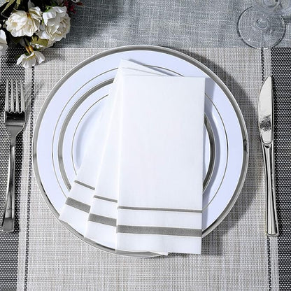 FOCUSLINE 200 Linen Feel Disposable Bathroom Napkins, Soft and Absorbent Paper