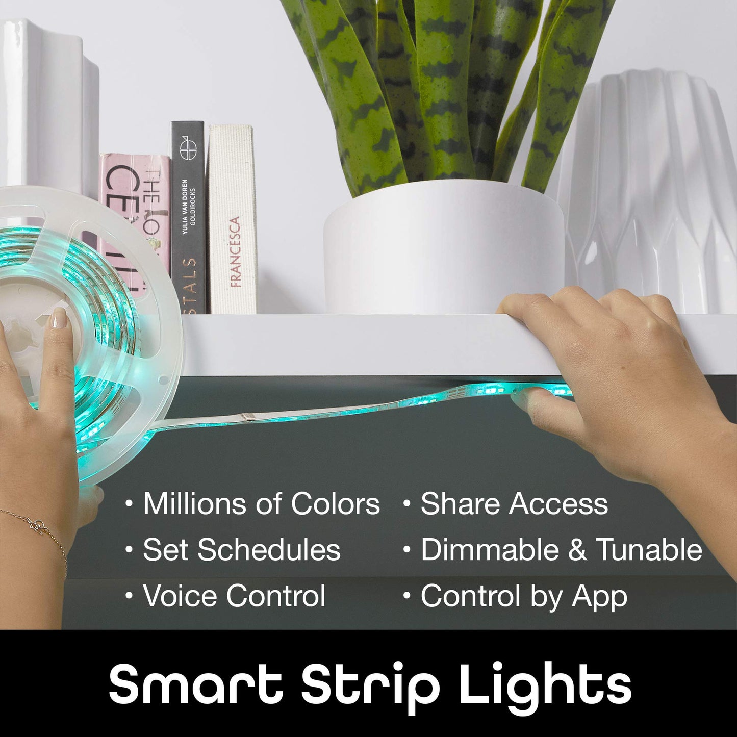 Geeni Smart LED Strip Lights,RGBWW Color Changing,Weatherproof,Timer & Scenes, Dimmable,Tunable White, Works with Alexa & Google Home 9.8ft