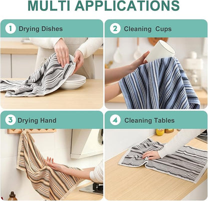 SALAS Kitchen Dish Towels for Drying Dishes, Large Cotton Kitchen Towels