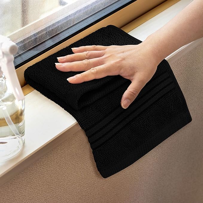 Utopia Towels Wash Cloths Set, 12 by 12 Inches, 100% Cotton Ring Spun, Highly