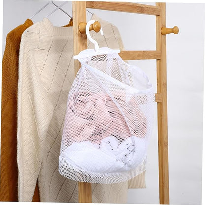 2pcs Mesh Bag with Hook Hanging Laundry Bags Multi-functional Mesh Bags