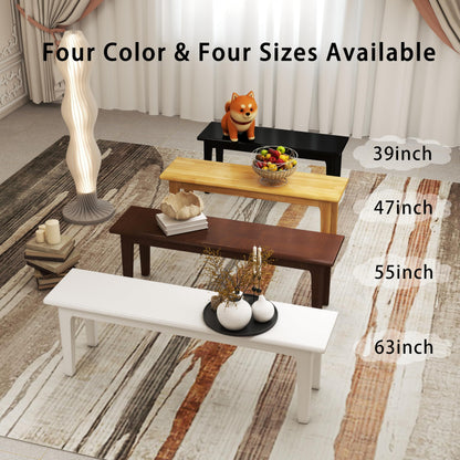 Wilk Wooden Entryway Bench, 39’’ Indoor End of Bed Bench, 100% Solid Oak Wood (Brown)