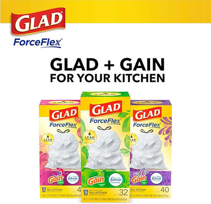Glad Trash Bags, 13 Gallon, 40 Ct