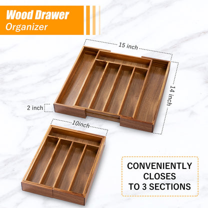 Kitchen Silverware Drawer Organizer and Storage Cabinet Utensil Rack Bathroom Counter Vanity Extra Large Big Cooking Drawer Organizers Countertop Pantry Storage Cabinet Best Kitchen Must Haves 2025