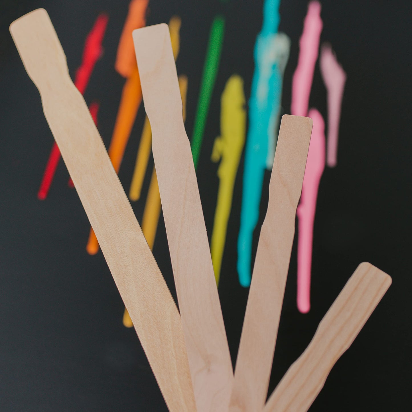 Wood Paint Stick 17-3/4 inch, Pack of 50 Paint Stir Sticks, Jumbo Craft Sticks, Unfinished Wooden Sticks for Garden Markers, by Woodpeckers