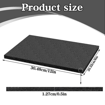 Lemecima 15 Pcs 12" x 8" x 0.5" Black Polyethylene Foam Packing Sheets for Craft, Shipping, Moving