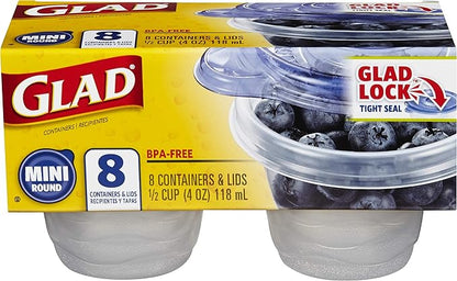 Glad GladWare Mini Round Food Storage Containers