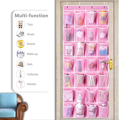 KEEPJOY 28 Pocket Over The Door Shoe Organizer, Hanging Door Shoe Holder Rack