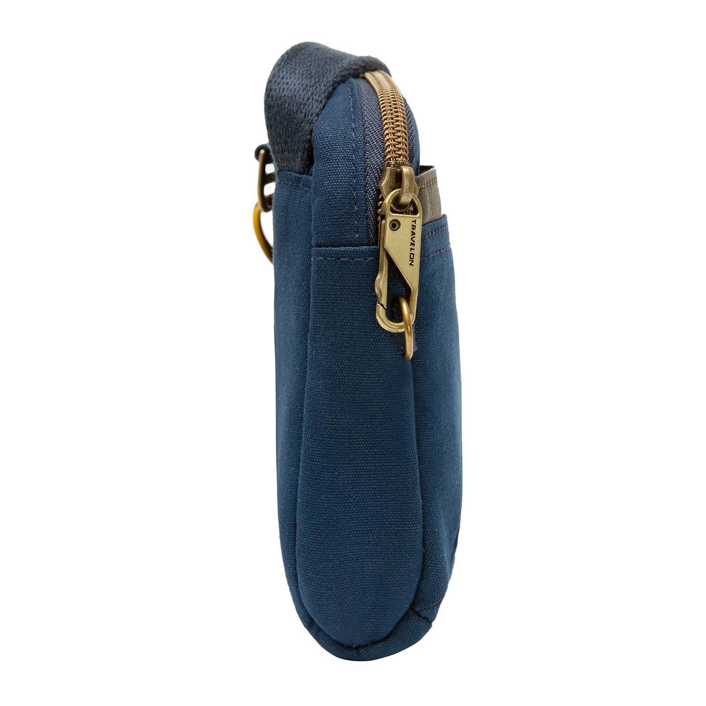 Travelon Unisex Adults Anti-theft Courier Mini Crossbody Cross Body Bag, Navy, 4.5 X 6.5 X 1.75 US
