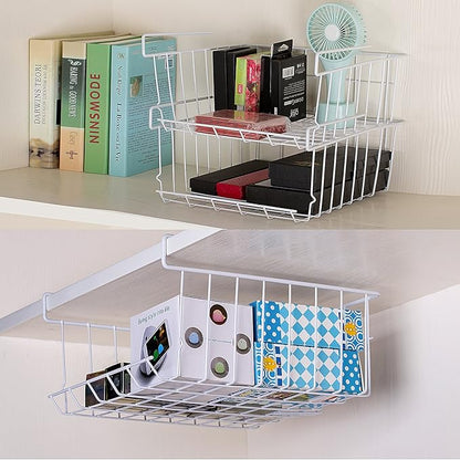 Lonians 2-Pack Under Shelf Hanging Storage Baskets