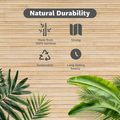 Art3d Natural Bamboo Wall Panel for Interior Wall Decor, Renewable Pole Wrap Wainscoting Paneling for Wall Ceiling Furniture Cabinet Office, 12 x 96 Inch - Carbonized, 1-Pack