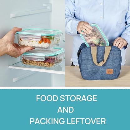 Vtopmart 5Pack 22oz Glass Storage Containers