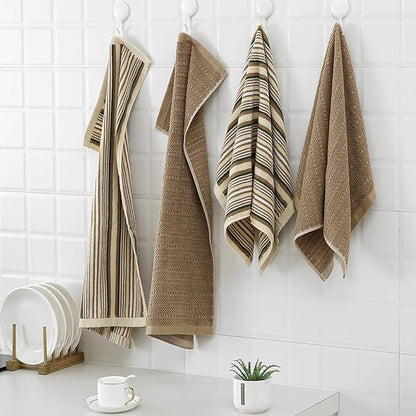 Kitchen Dish Towels for Drying Dishes, Large Cotton Kitchen Towels, Stripped