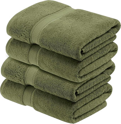 Superior Egyptian Cotton Pile Bath Towel Set of 4, Ultra Soft Luxury Towels
