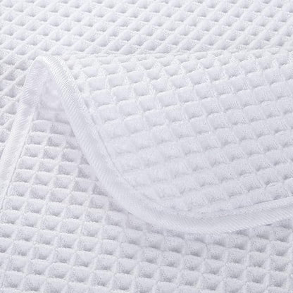 POLYTE 430 GSM Microfiber Lint Free Washcloth Face Towel, 13 x 13 in, 4 Pack