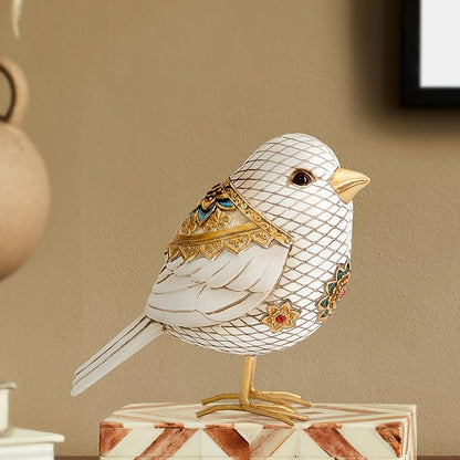 Bird Figuriens for Home Decor Accents,Boho Bird Statue Sculpture for Shelf Decor,Birds Decorations for Home Table Bookshelf Mantels Office,Vintage Animal Decor,Decorative Birds Gifts for Women