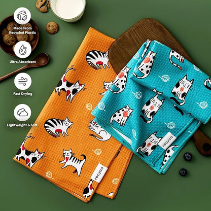 RECYCO Waffle Kitchen Towel Set of 2