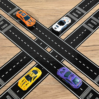 3 Rolls Black White Checkerboard Road Car Track Tape Checkered Flag Race Track Decorative Tapes for Box Scrapbook DIY Crafts Party Decorations,2Inches x 109Yards