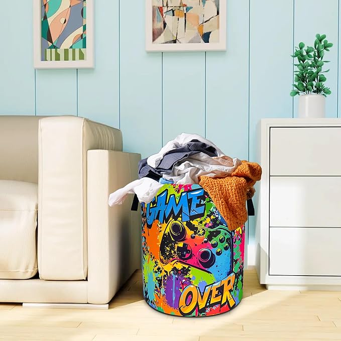 Game Joystick Laundry Basket Gamepad Oxford Cloth Laundry Hamper Funny