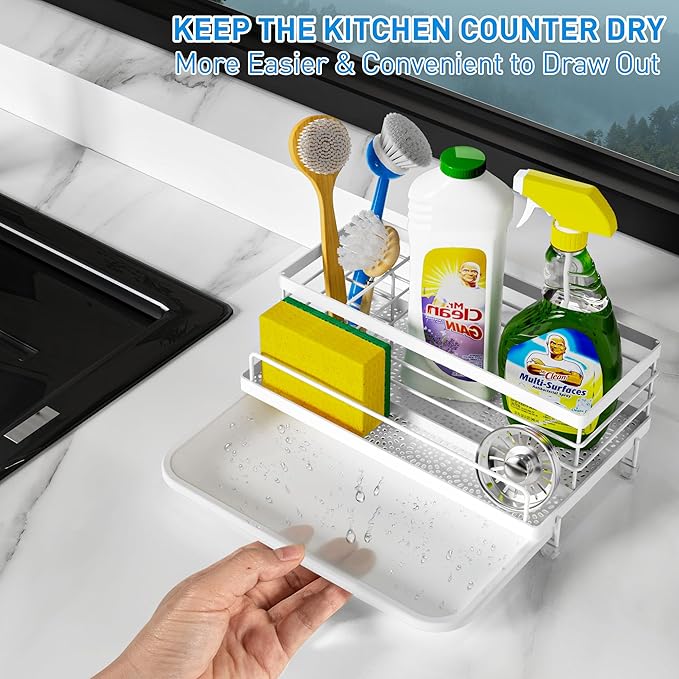 Cisily Sink Caddy Organizer, Kitchen Sink Accessories