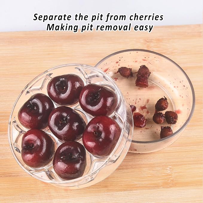 Cherry Pitter - Makmzoon Multi Cherries Corer Stainless Steel Pitter Tool Making Cherry Jam - 7 Cherries