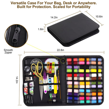 Sewing Kit for Adults, 238 pcs Sewing Accessories,38XL Thread Spools, Friendly for Beginner and Professional for Worker, Suitable for Travel, Home, School and DIY Gift, Needles,Emergency Sewing Kits