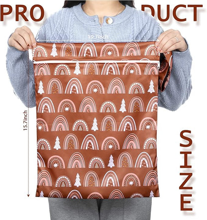 Shappy 2 Pcs Large Travel Laundry Bag Washable Waterproof Wet Dry Large Dirty