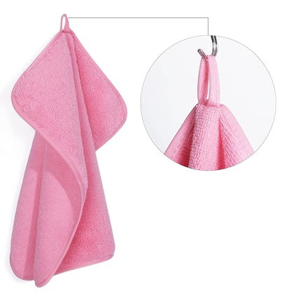 POLYTE Premium Lint Free Microfiber Washcloth Face Towel, 13 x 13 in