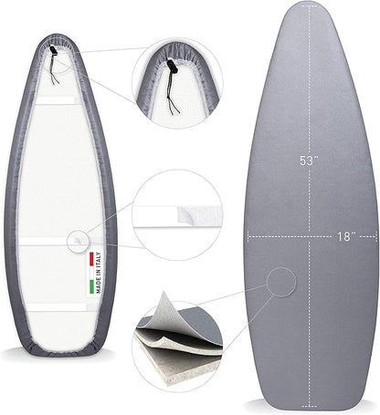 TIVIT Oval Ironing Board Cover 18 x 53” – Made in Italy, Alumitek PRO