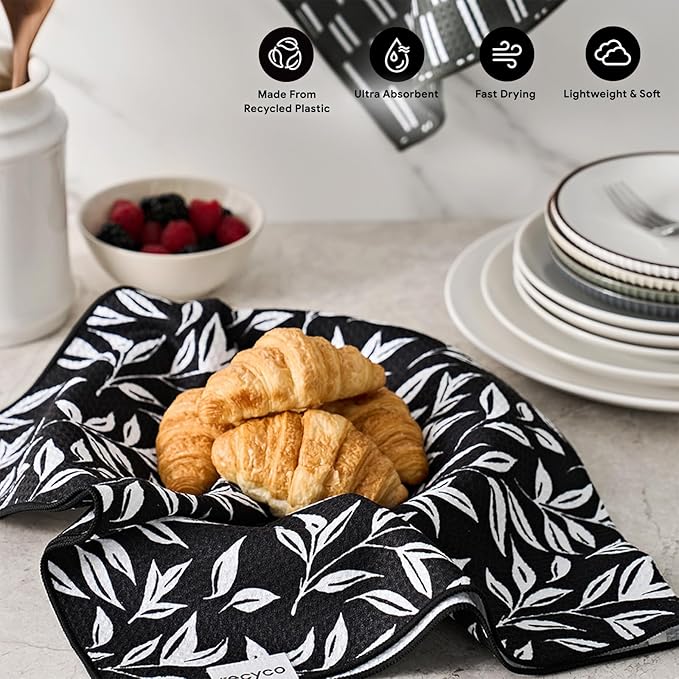 RECYCO Waffle Kitchen Towel Set of 2
