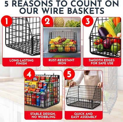 3-Tier Wall Hanging Fruit Baskets