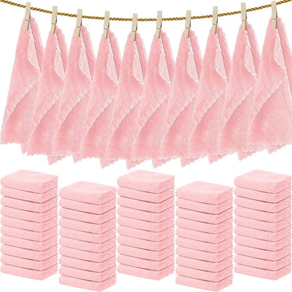 Newwiee 100 Count Washcloths Quick Drying Bathroom Wash Clothes 12 x 12 Inch
