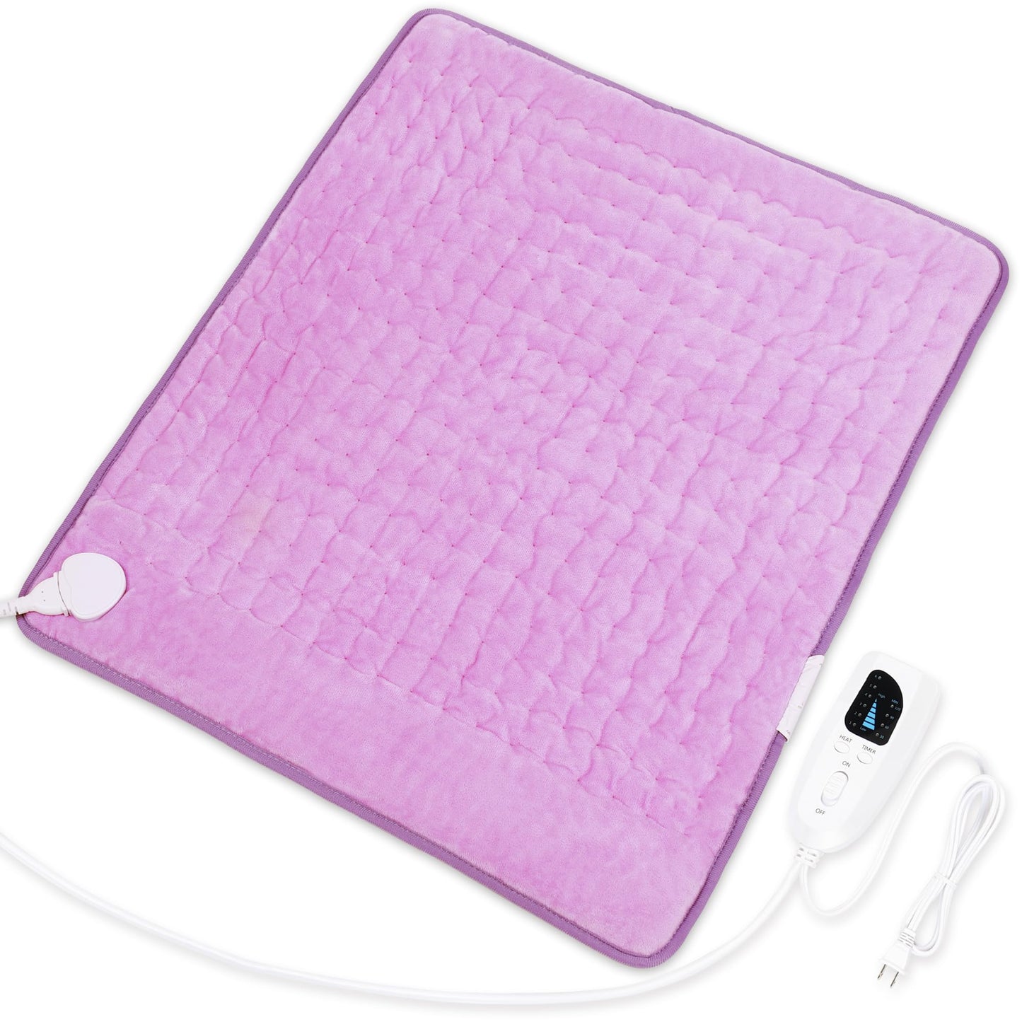 Heating Pad,Electric Heating Pads for Back,Neck,Abdomen,Moist Heating Pad for Shoulder,Knee,Arms,Legs,Dry/Moist Heat & Auto Shut Off,Birthday Gifts for Men and Women(Light Gray, 24''×12'')