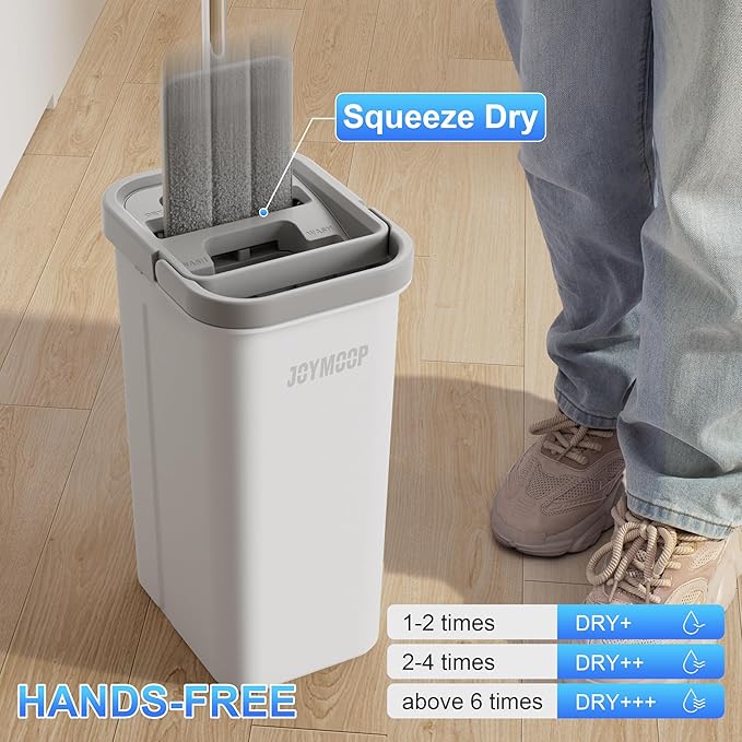 JOYMOOP White Flat Mop & Bucket