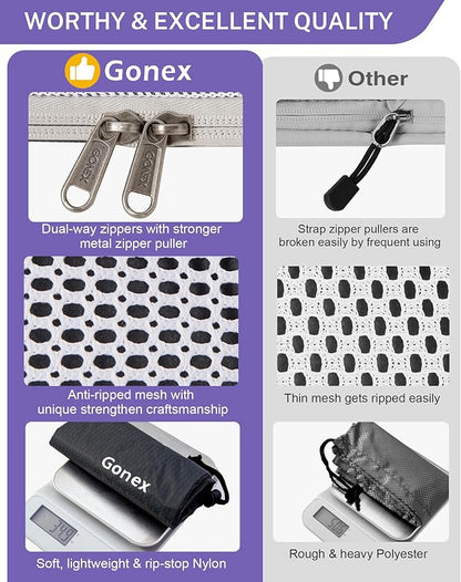 Compression Packing Cubes, Gonex Extensible Storage Mesh Bags Organizers